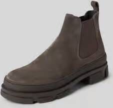 Copenhagen Chelsea boots van leer met labeldetail