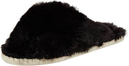 Espadrij l originale Slippers Espadrille Slipper in zwart