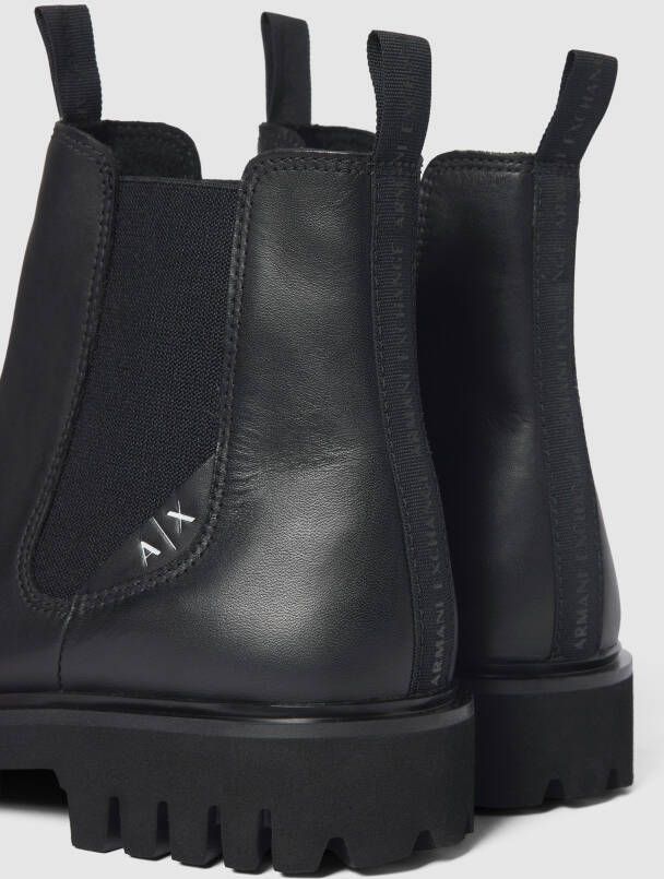 Armani Exchange Chelsea boots met labeldetail