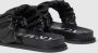 Armani Exchange Gerimpelde Zilveren Sandalen Black Dames - Thumbnail 2