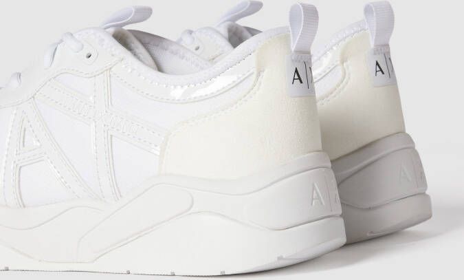 Armani Exchange Sneakers met contrastgarnering