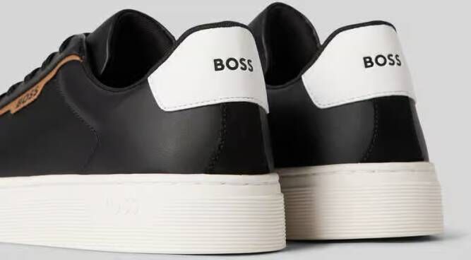 Boss Leren sneakers met labeldetails model 'Rhys_Tenn'