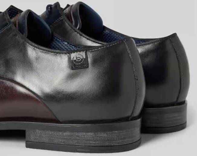 Bugatti Leren derby schoenen met labeldetail model 'Gapo'