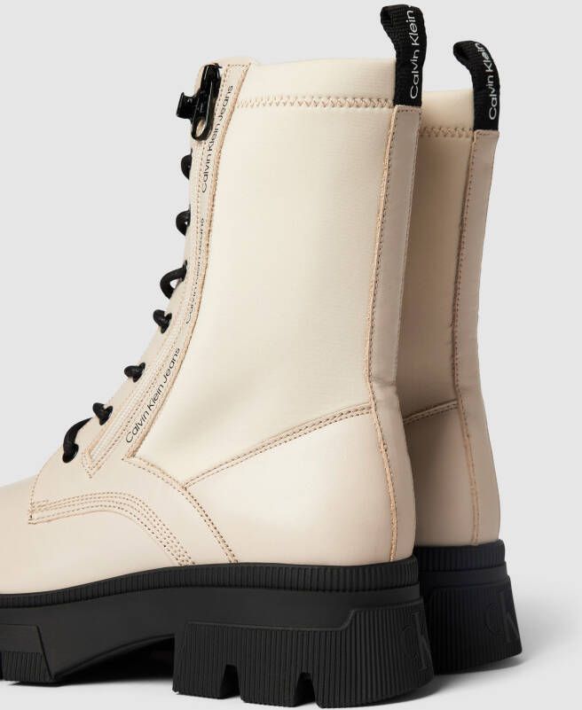 Calvin Klein Jeans Bikerboots met labeldetails model 'CHUNKY'