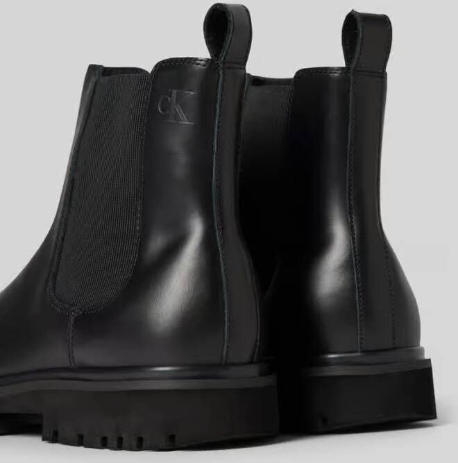 Calvin Klein Jeans Chelsea boots van leer met labeldetail