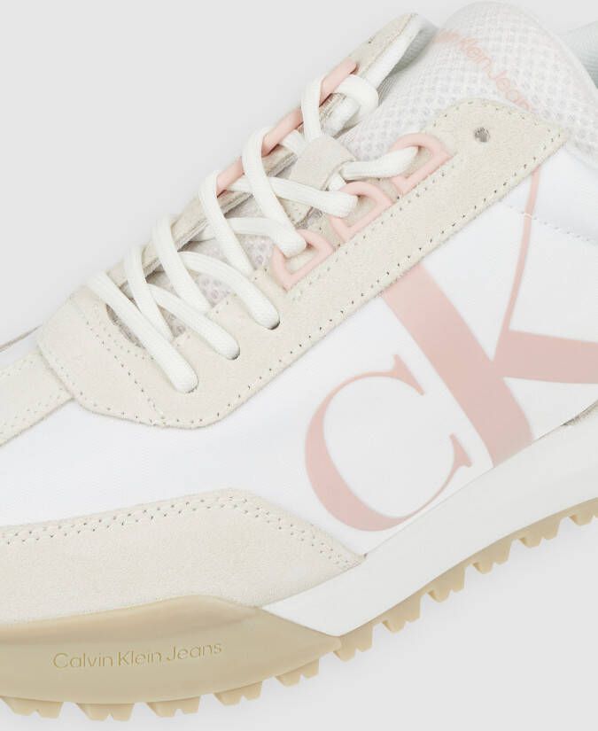 Calvin Klein Jeans Sneaker van leer en textiel