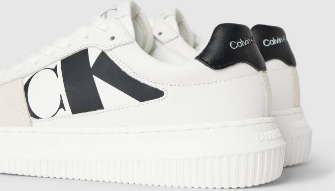 Calvin Klein Jeans Sneakers van leer met labeldetail