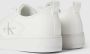 Calvin Klein Jeans Leren Vetersluiting Effen Patroon Sneakers White Heren - Thumbnail 8