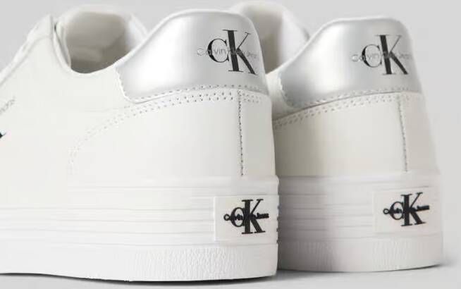 Calvin Klein Jeans Sneakers van leer met labeldetail model 'VULC'