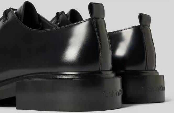 CK Calvin Klein Leren derbyschoenen met labelopschrift model 'LACE UP APRON BRUSH OFF'