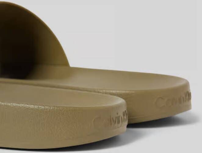 CK Calvin Klein Slippers met labelopschrift model 'POOL SLIDE'