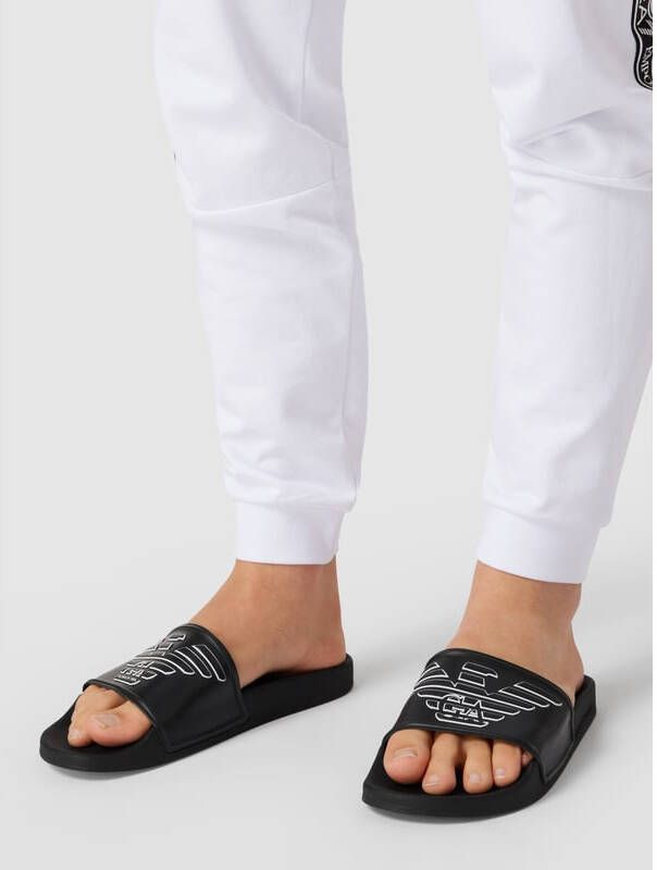 Emporio Armani Slippers met labeldetails