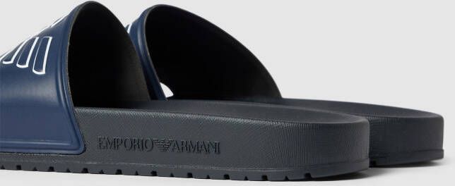 Emporio Armani Slippers met labelprint model 'Eagle'