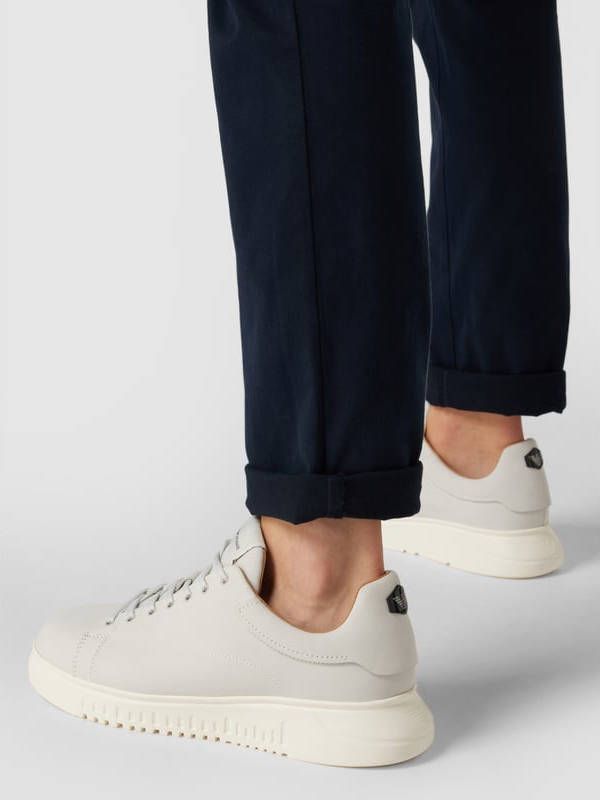 Emporio Armani Sneakers van leer met labeldetails