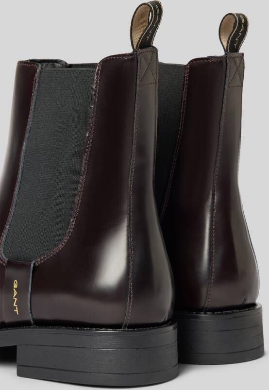 Gant Chelsea boots van leer met labeldetail model 'Fayy'