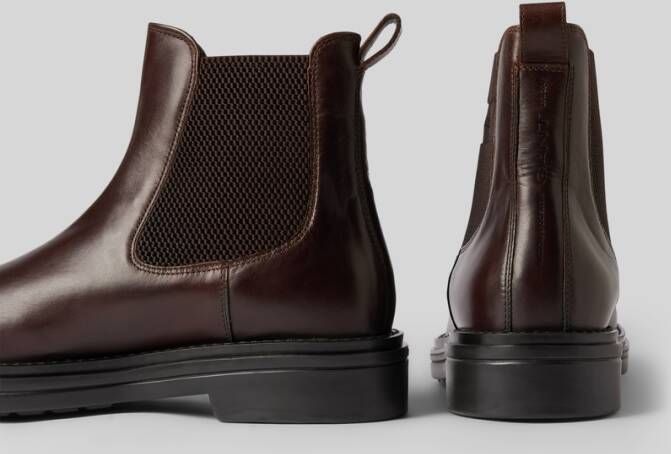 Gant Chelsea boots van leer met labelstitching model 'Boggar'