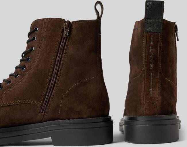 Gant Veterboots van leer met labelopschrift model 'Boggar'