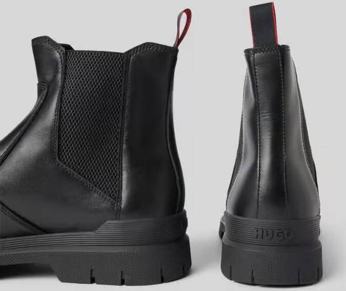 HUGO Chelsea boots van leer met treklus model 'Ryan'