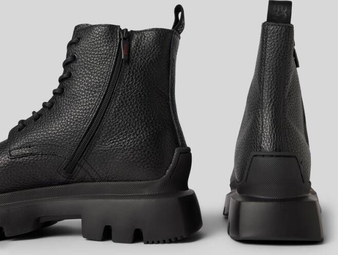 HUGO Veterboots van leer met labeldetails model 'Fabyan'