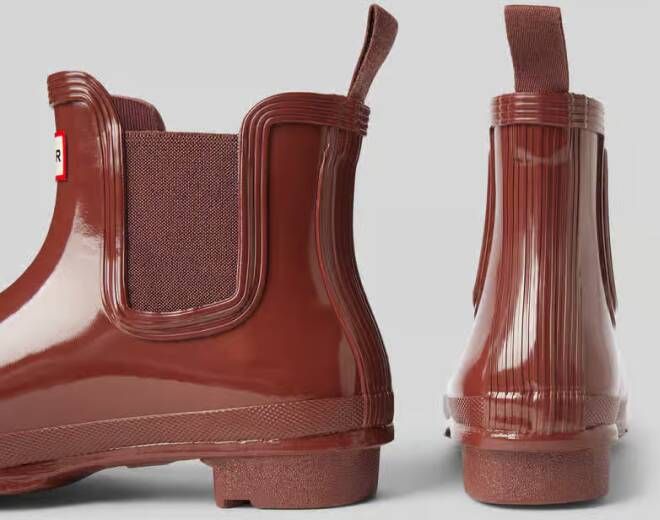 Hunter Chelsea boots met labeldetail