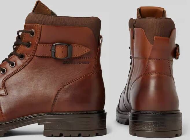 jack & jones Leren boots met doornsluiting model 'DEXTER'