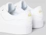 Lacoste Logo Sneaker Mat Leer Label Reliëf White Dames - Thumbnail 21