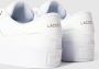 Lacoste Logo Sneakers Mat Leer Zijlabel In reliëf Brede Zool White Dames - Thumbnail 10