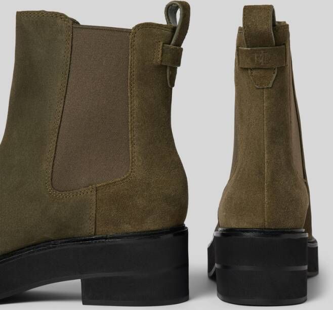 Lauren Ralph Lauren Chelsea boots van leer met treklus model 'ADRIANNA'