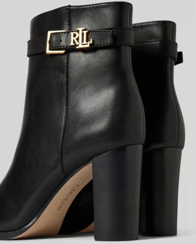 Lauren Ralph Lauren Leren boots met labelapplicatie model 'BAILEY'