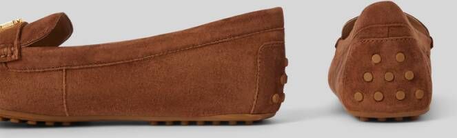 Lauren Ralph Lauren Leren loafers met labelapplicatie model 'BARNSBURY'