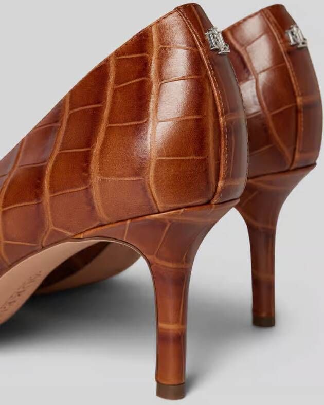 Lauren Ralph Lauren Leren pumps met naaldhak model 'LANETTE'