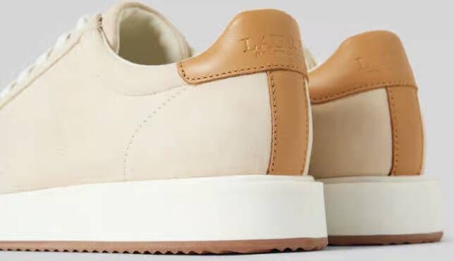 Lauren Ralph Lauren Leren sneakers met labelstitching model 'ANGELINE'