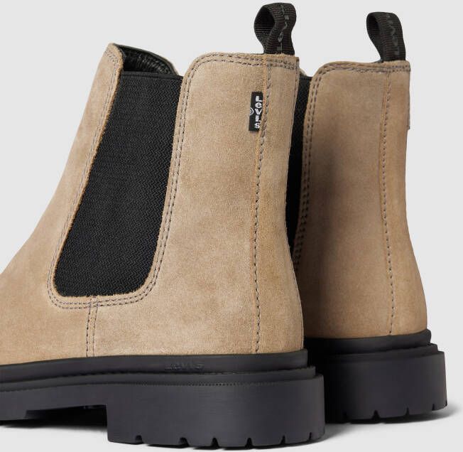 Levi s Acc. Chelsea boots van leer met labeldetail model 'TROOPER'