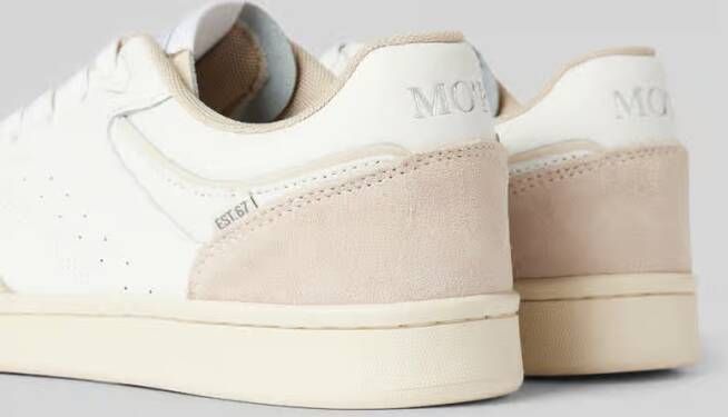 Marc O'Polo Lage sneakers met details van wildleer