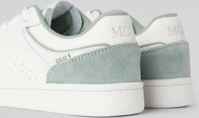 Marc O'Polo Lage sneakers met details van wildleer