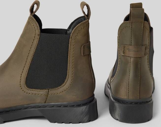 tamaris Chelsea boots van leer met treklussen