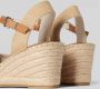 Tamaris Beige Suede Espadrille Sleehak met Leren Voetbed Beige Dames - Thumbnail 22