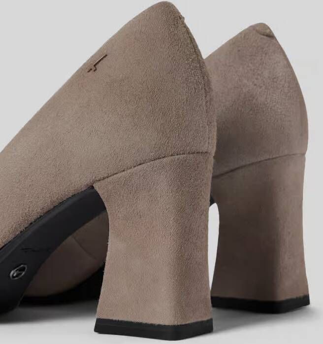 tamaris Leren pumps met labeldetail