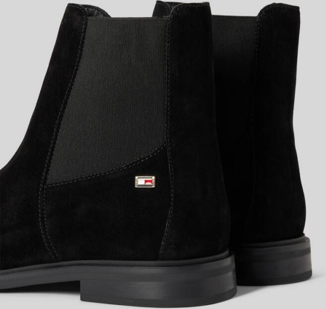 Tommy Hilfiger Chelsea boots van leer met labelapplicatie model 'FLAG SUEDE'