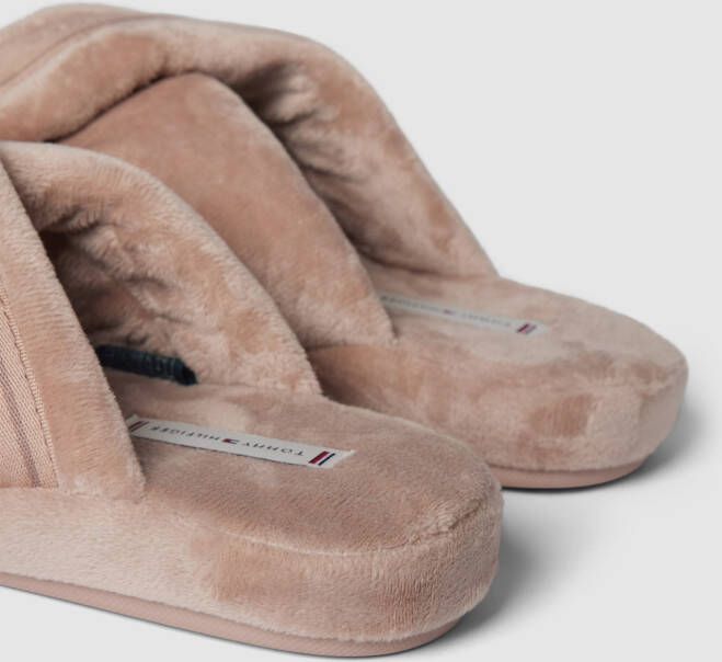 Tommy Hilfiger Huisschoenen met gekruiste riempjes model 'COMFY HOME SLIPPER'