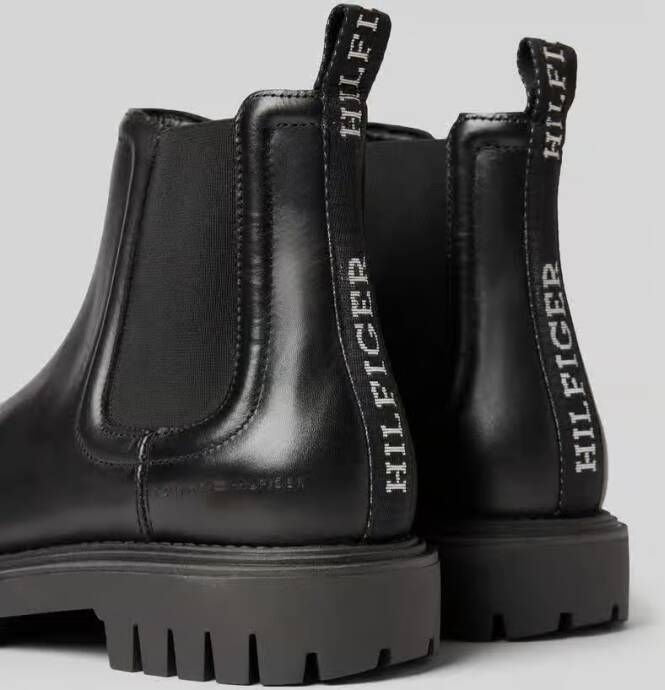 Tommy Hilfiger Leren boots met gestructureerde zool