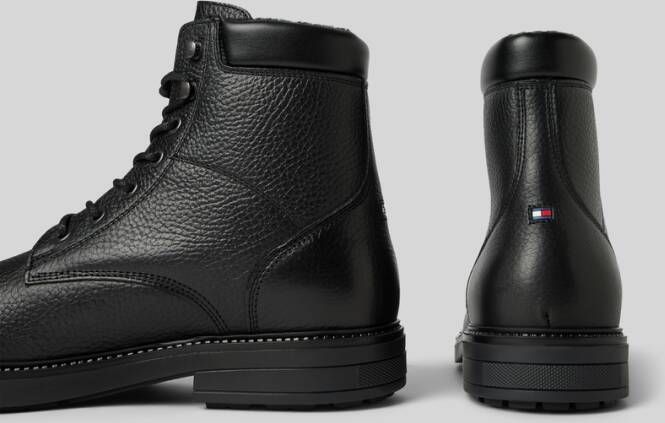 Tommy Hilfiger Leren boots met labeldetails