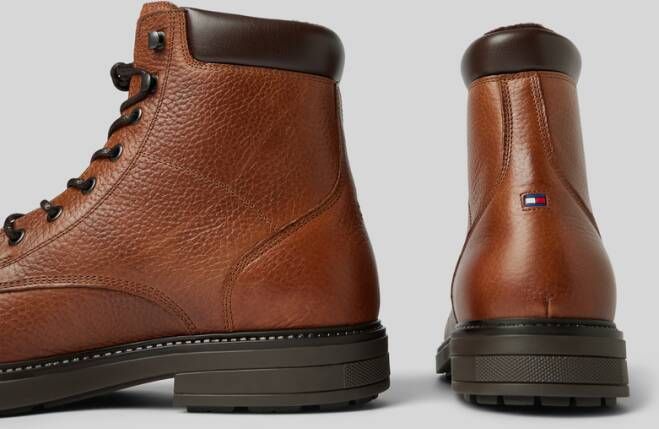 Tommy Hilfiger Leren boots met labeldetails