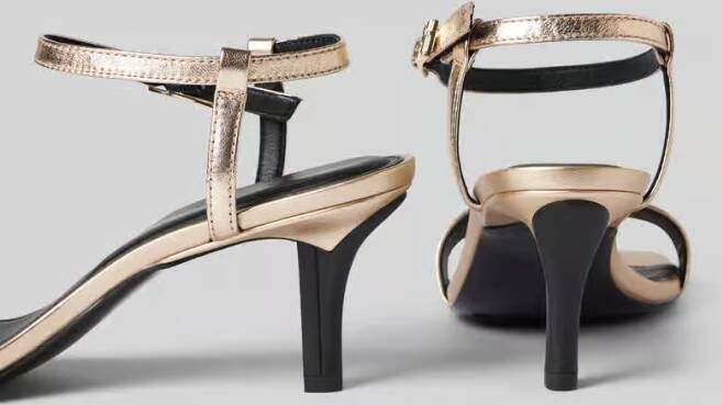 Tommy Hilfiger Leren sandalen in metallic