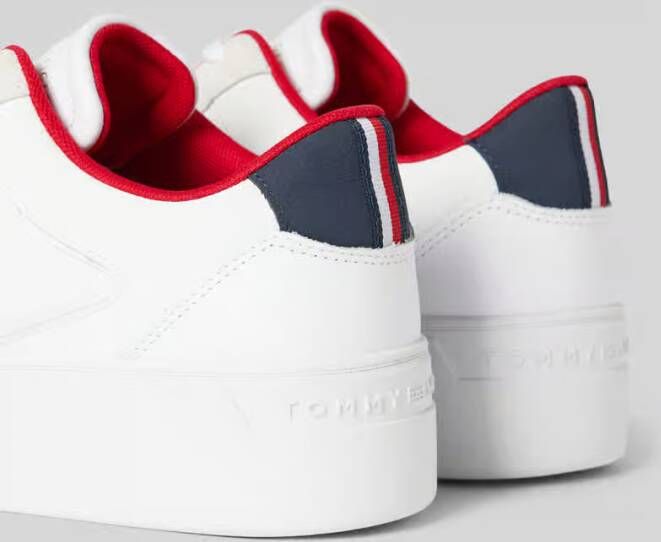 Tommy Hilfiger Leren sneakers met plateauzool model 'PLATFORM COURT'