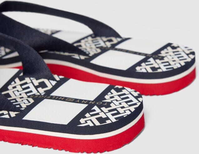 Tommy Hilfiger Teenslippers met labelprint model 'ESSENTIAL COMFORT'