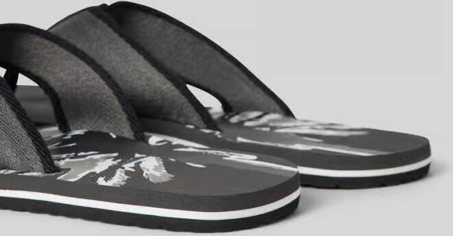 Tommy Hilfiger Teenslippers met motiefprint model 'PALM'