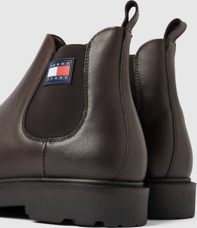 Tommy Jeans Chelsea boots met labeldetail model 'NAPA LEATHER'