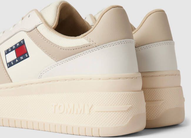 Tommy Jeans Plateausneakers met labelprint model 'RETRO BASKET'