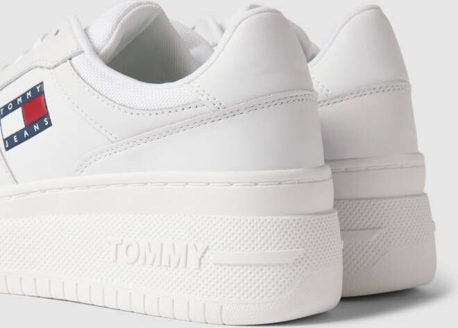 Tommy Jeans Plateausneakers met labelprint model 'RETRO BASKET'